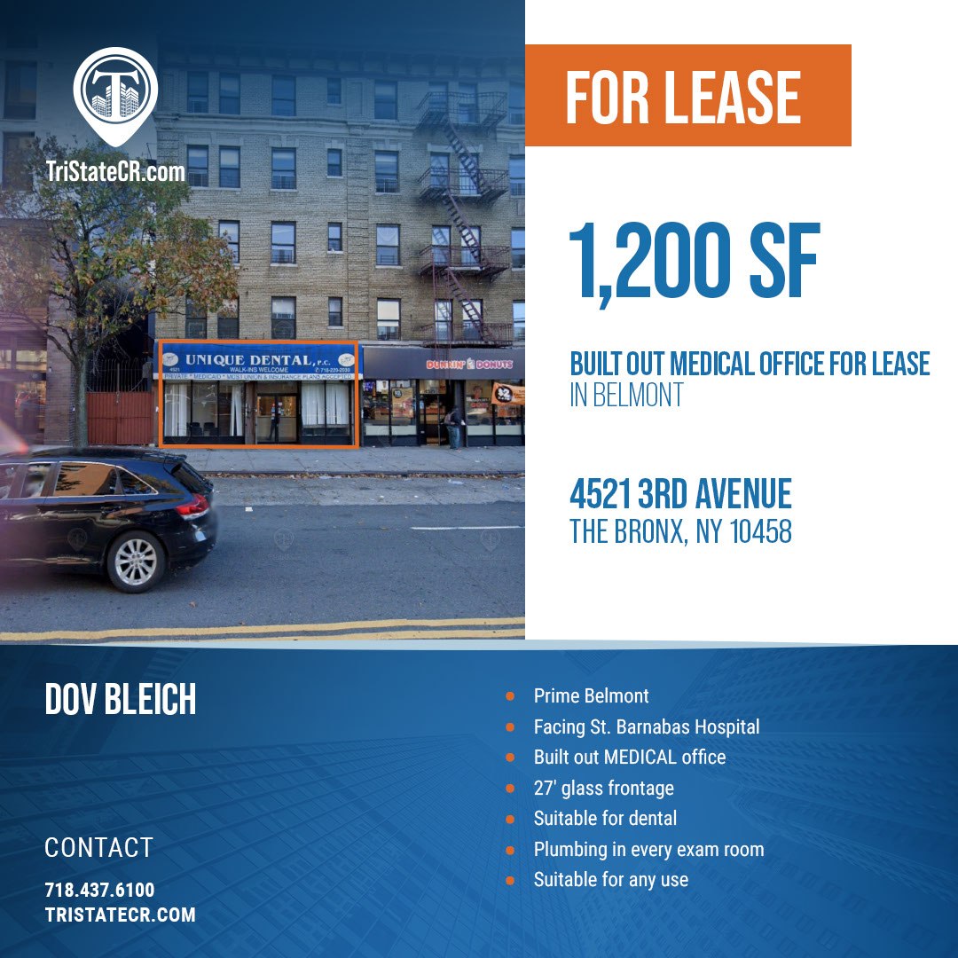 1,200 SF 4521 3rd Ave Built Out Medical Office Space for Lease
